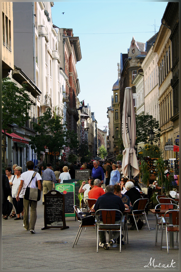 Ungarn - Budapest - 2006 Foto von Budapest Markt Straße Street
