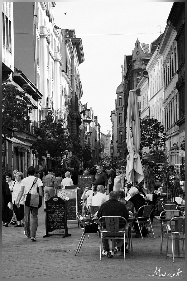 Ungarn - Budapest - 2006 Foto von Budapest Markt Straße Street