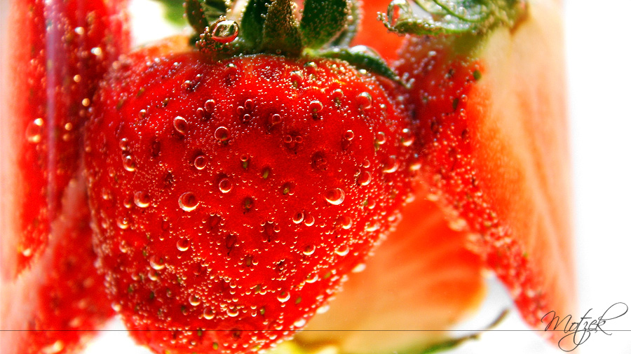 Strawberry Foto von Erdbeere Makro