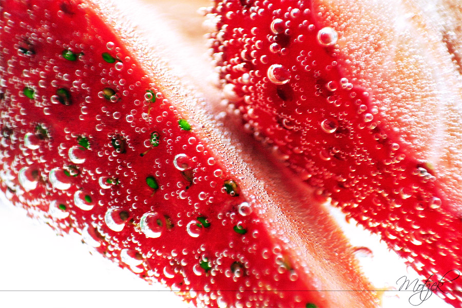 Strawberry Foto von Erdbeeren Makro