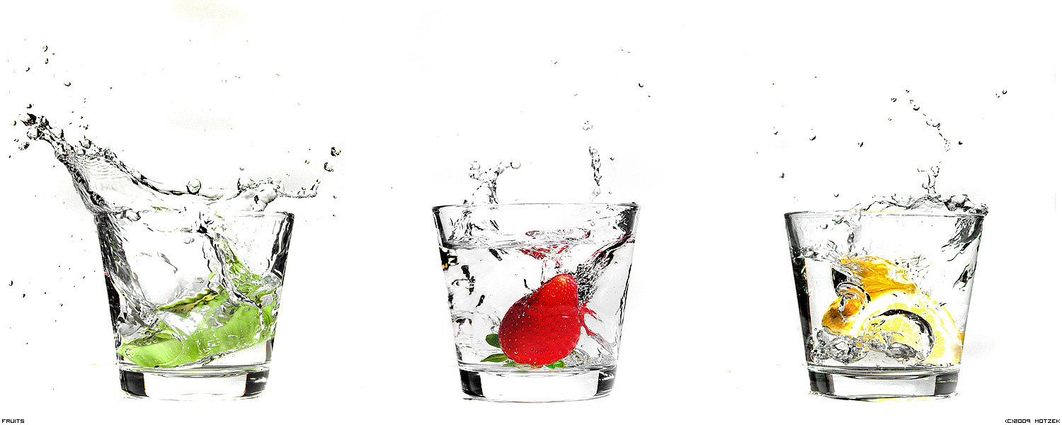 Fruits Foto von Früchte Wasser hineinfallen Splash