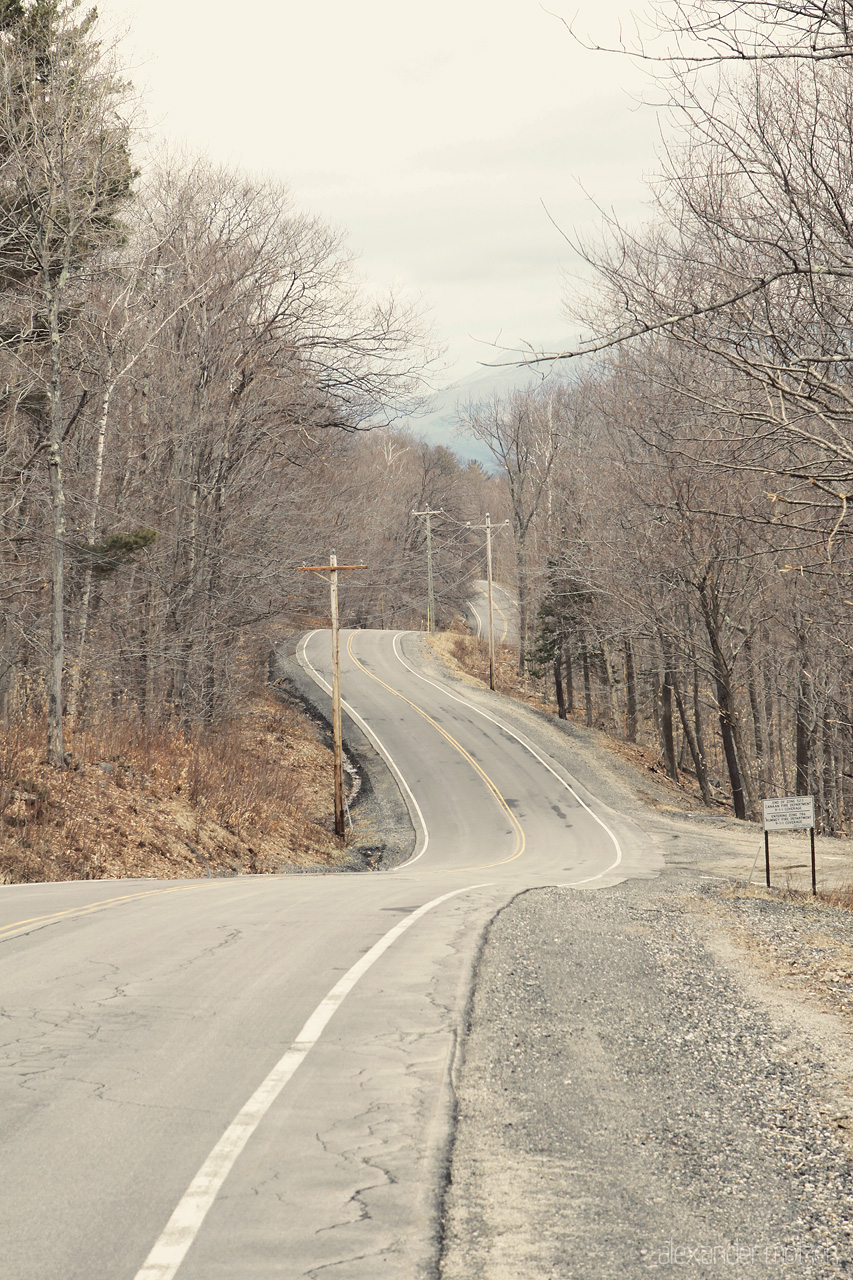 White Mountains Foto von Geschwungene Straßen durch Wald in den USA