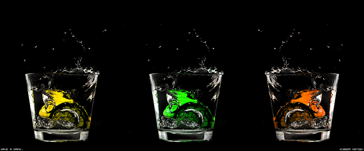 Have a drink Foto von Zitrone fällt in Glass Spritzer Splash