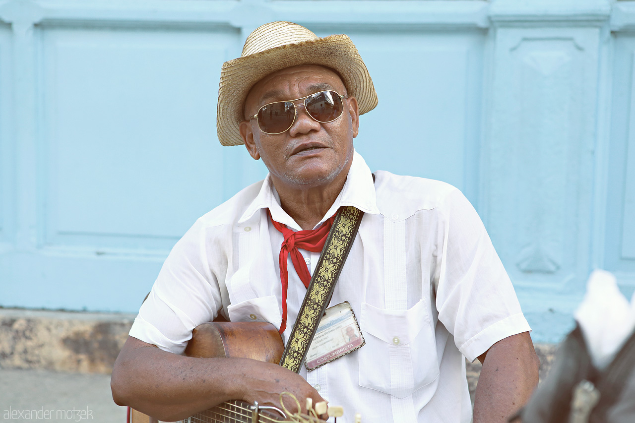 Foto von Gitarrenspieler im Zentrum von Havana