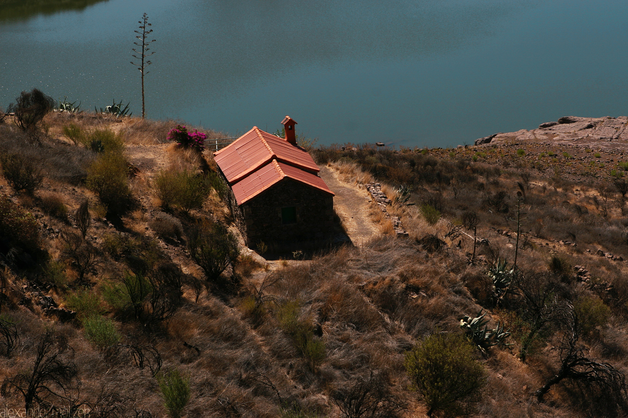 Foto von Gran Canaria Einsames Haus am Stausee