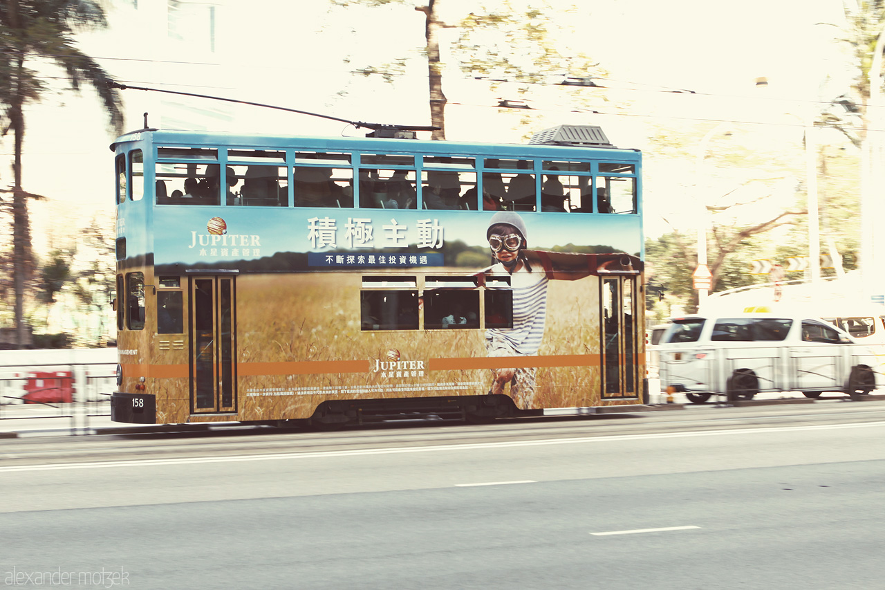 Foto von Tram in Hong Kong Island