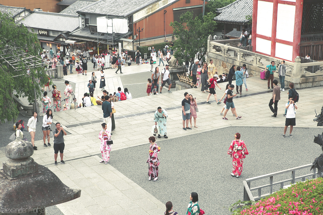 Foto von Blick vom historischen Tempel Kiyomizu in Kyoto