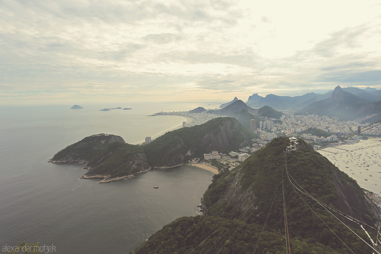 Foto von Blick vom Zuckerhut in Rio auf die Copacabana