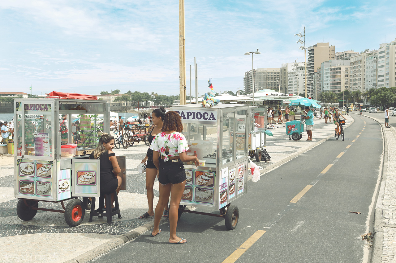 Foto von Capioca Verkäuferinnen entlang der Copacabana